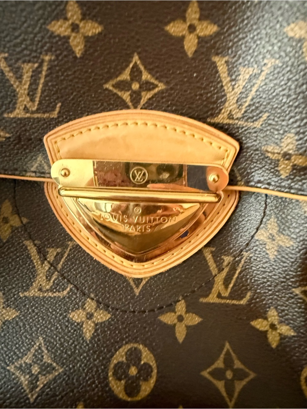 Louis Vuitton Monogram Canvas Satchel with Tan Leather Handles - Picture 5 of 9